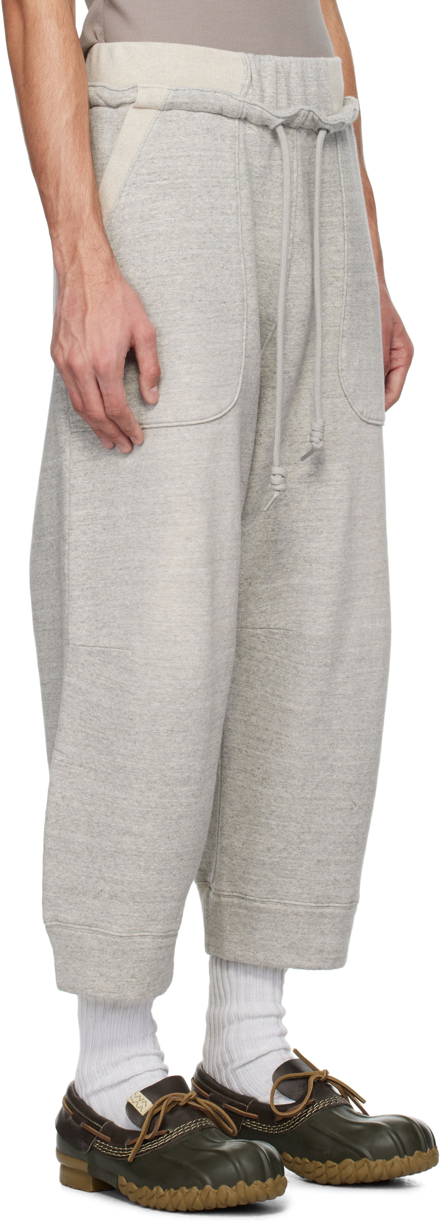 Joggingbukser R13 R13 Deconstructed Cropped Sweatpants Grå | R13MK254-001BH, 1