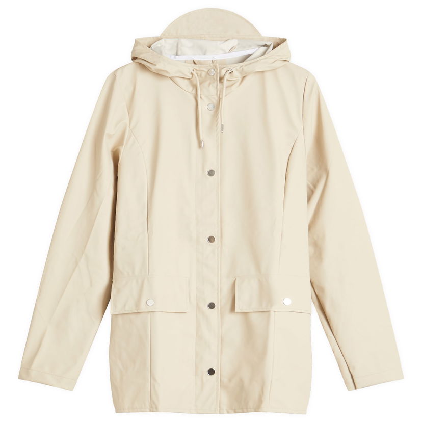 Regnfrakke Rains Curve Rain Jacket, Size Large Beige | 12100-26