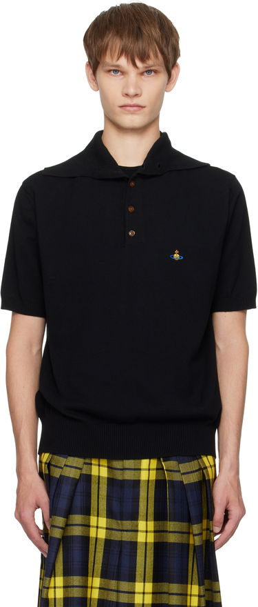 Polo skjorte Vivienne Westwood Vivienne Westwood Alex Knit Polo Sort | 2701001P-Y001V-, 0