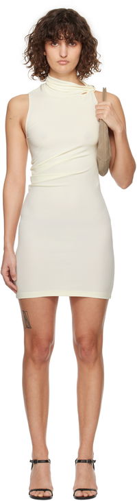 Courrèges Draped Sleeveless Mini Dress