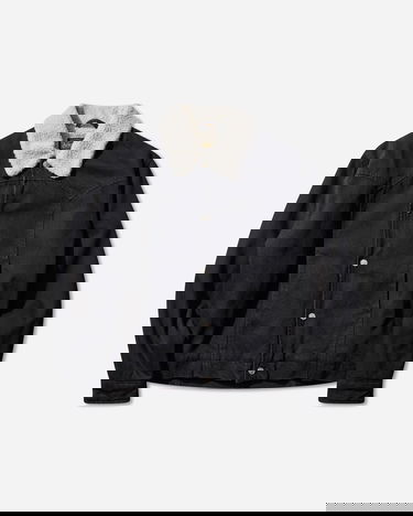 Frakker Aries Sherpa Denim Car Coat Sort | AR7120004 Black, 1