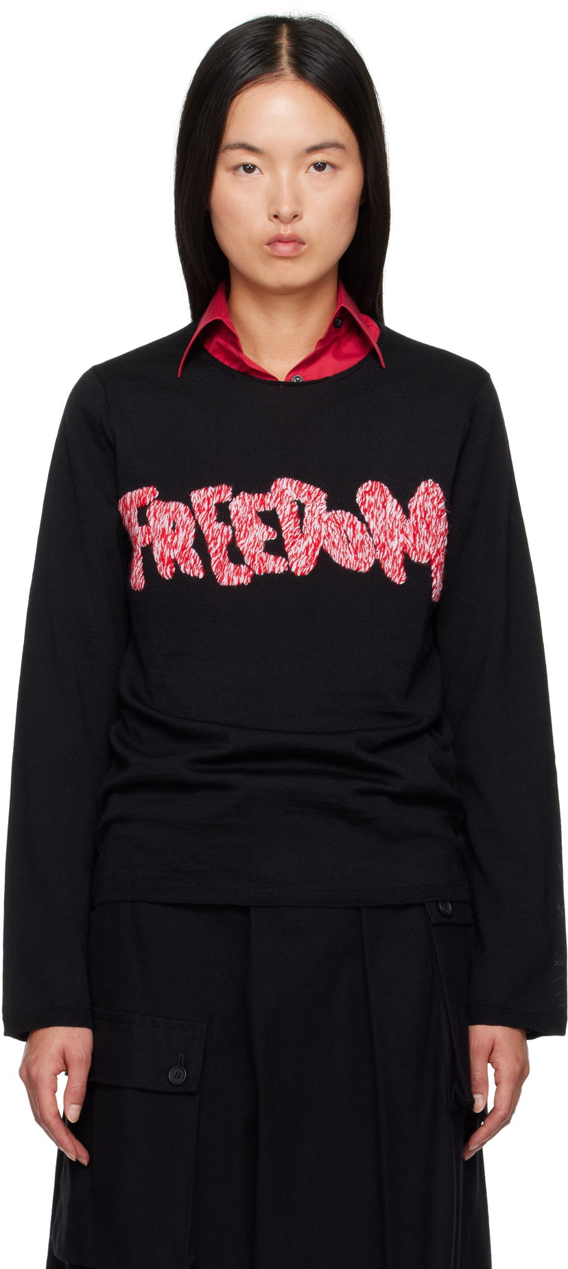 Sweater Comme des Garçons 'Freedom' Sweater Sort | FN-N001-W24