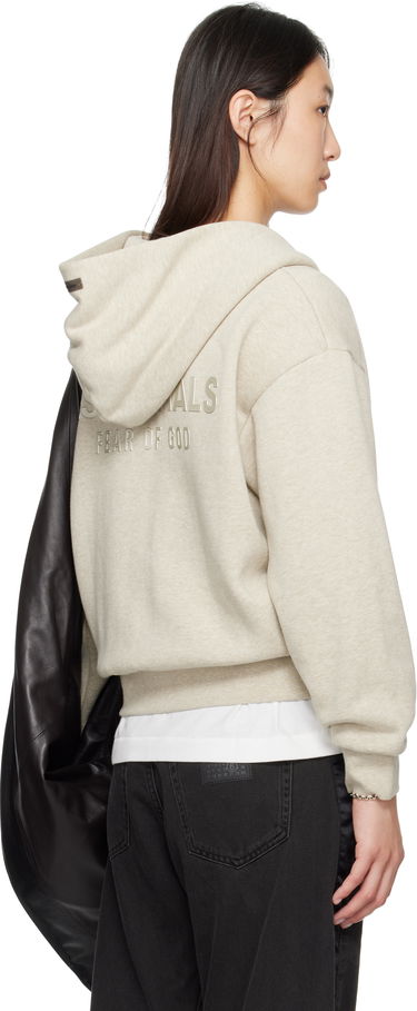 Sweatshirt Fear of God ESSENTIALS Classic Fit Zip-Up Hoodie Beige | 192SP255092FW, 2