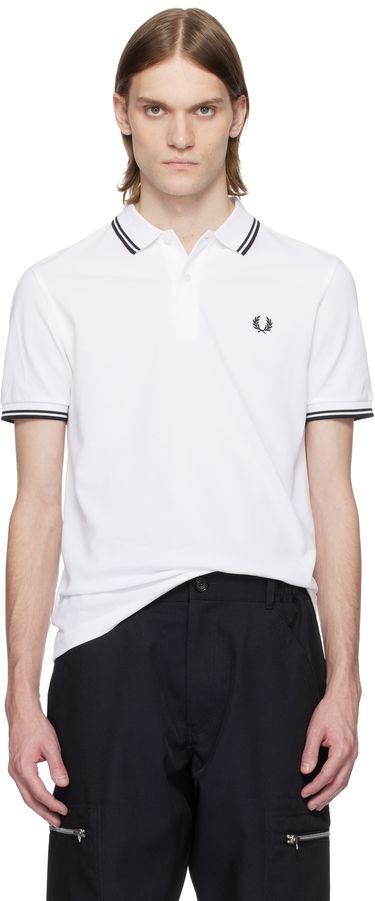 Polo skjorte Comme des Garçons Comme des Garçons Shirt Fred Perry Edition 'Strong Will' Polo Hvid | FO-T502-051, 0