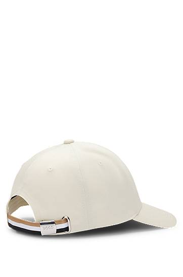 Kasket BOSS BOSS Cotton-twill Cap with Logo Trim Hvid | 50539428, 1
