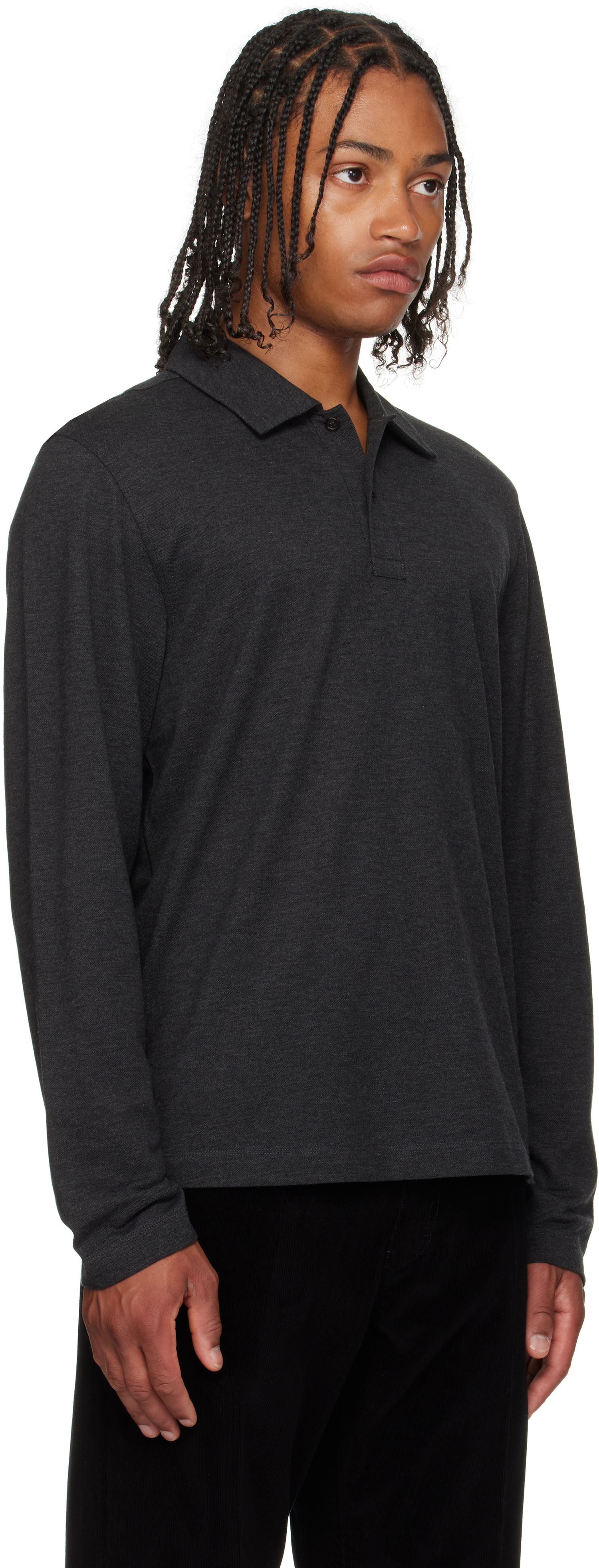 Polo skjorte FERRAGAMO Ferragamo Long Sleeve Polo Grå | 786358, 1