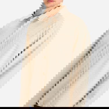 Skjorte A.P.C. Men's Basile Marl Cotton Overshirt Beige | COGEV-H02709-AAD, 5