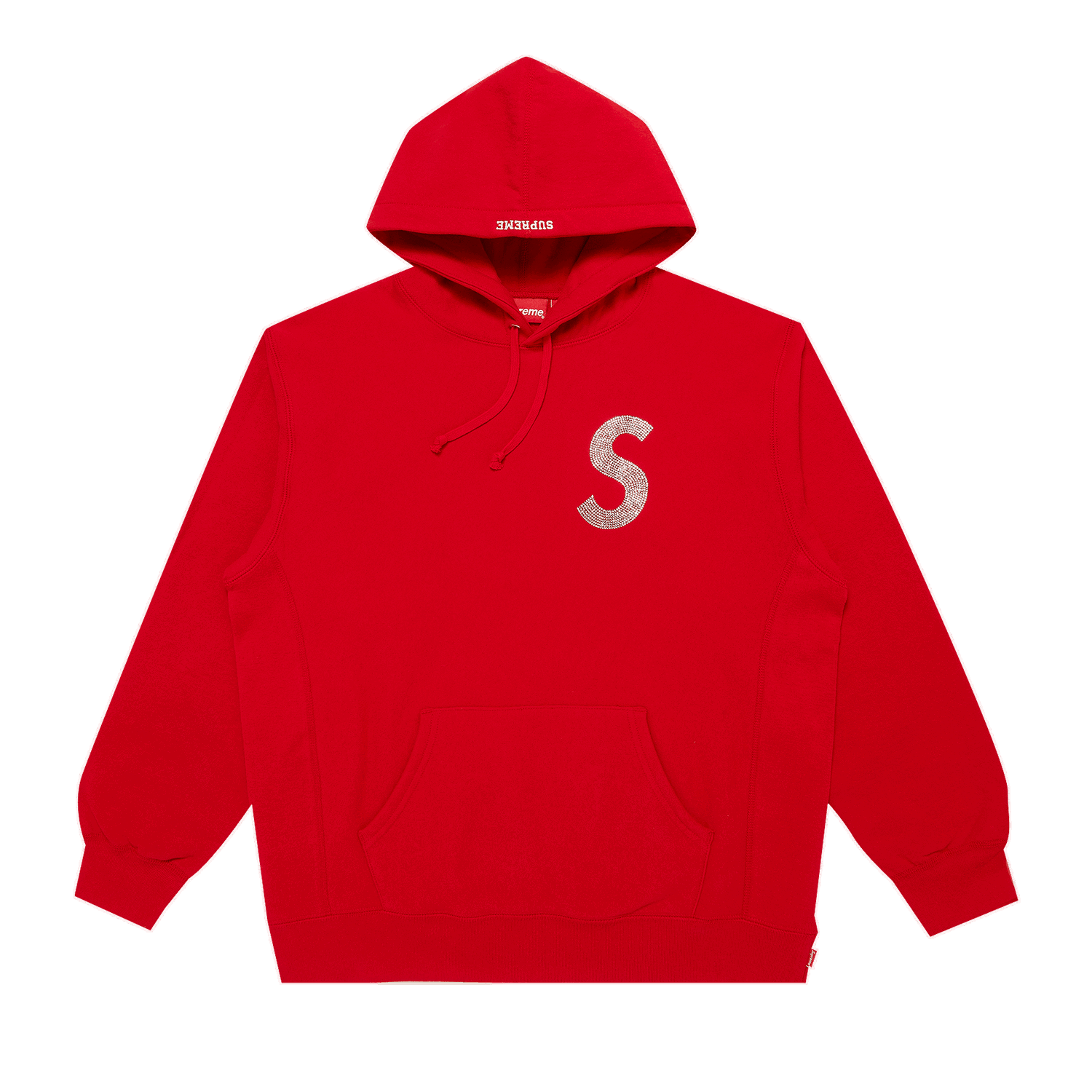 Sweatshirt Supreme Swarovski x S Logo Hooded Sweatshirt Rød | SS21SW40 RED, 0