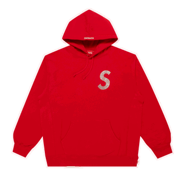 Sweatshirt Supreme Swarovski x S Logo Hooded Sweatshirt Rød | SS21SW40 RED, 0
