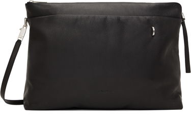 Håndtaske Rick Owens Rick Owens Hollywood Big Adri Leather Pouch Sort | RA01E0626 LCN, 0