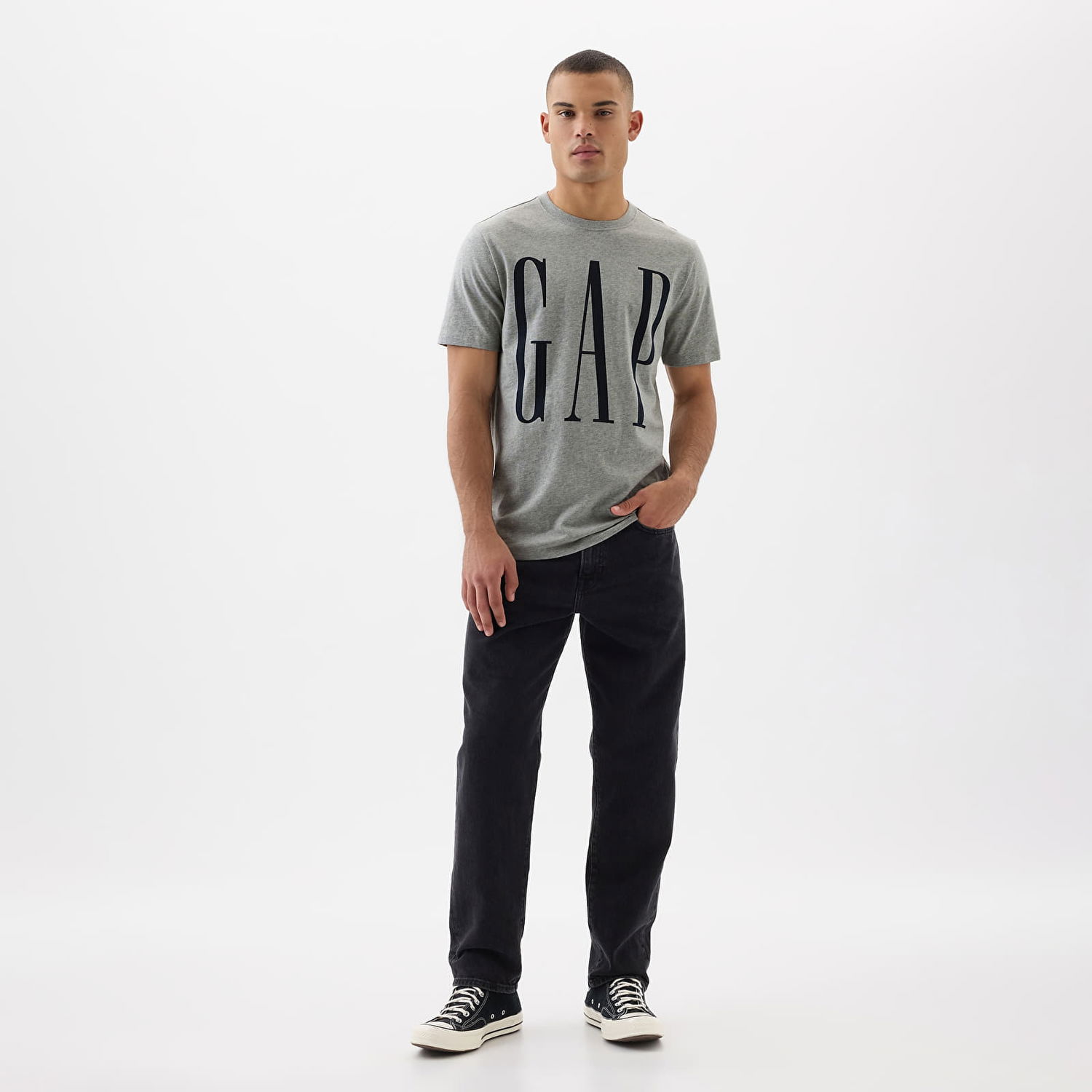 T-shirt GAP Logo Tee Heather Grey Grå | 866774-02, 1