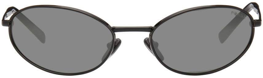 Solbriller Prada Logo Oval Sunglasses Sort | 0PR A59S 1AB60G59 8056262147764, 0