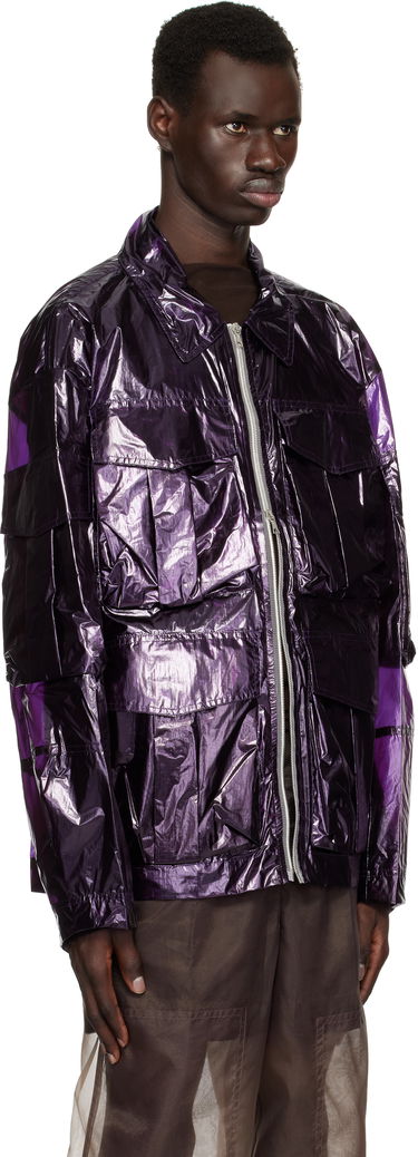 Vindjakke Dries Van Noten Dries Van Noten Overdyed Transparent Jacket Lilla | 251-020532-1258, 1