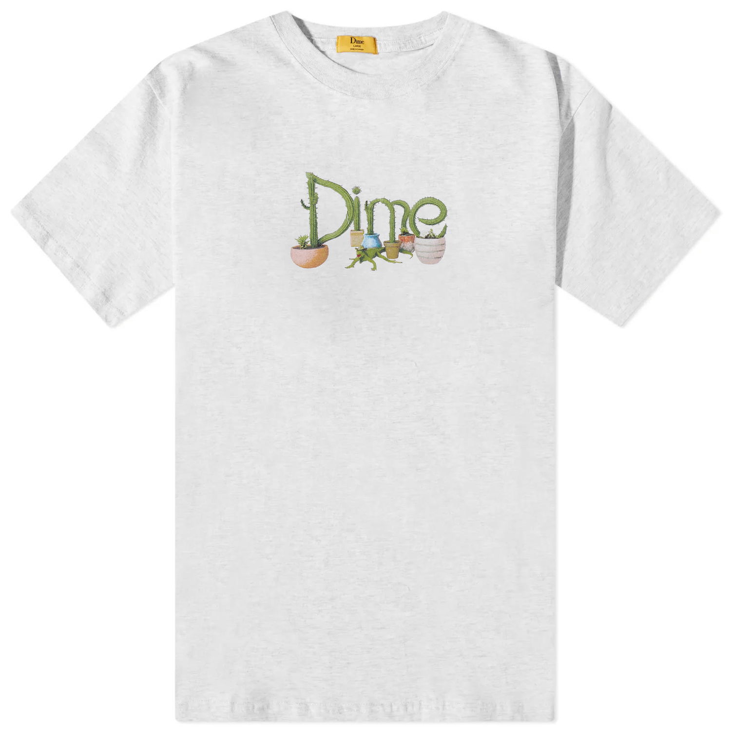 T-shirt Dime Cactus Tee Ash Grå | DIMESU2321ASH, 0