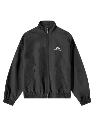 Jakke Balenciaga Nylon Track Jacket Black Sort | 704505-TKO48-1000