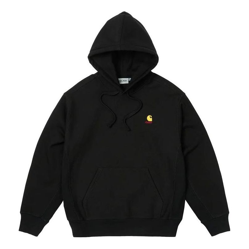 Sweatshirt Palace Palace x  WIP Logo-Embroidered Cotton-Jersey Hoodie Sort | I033560-BLACK