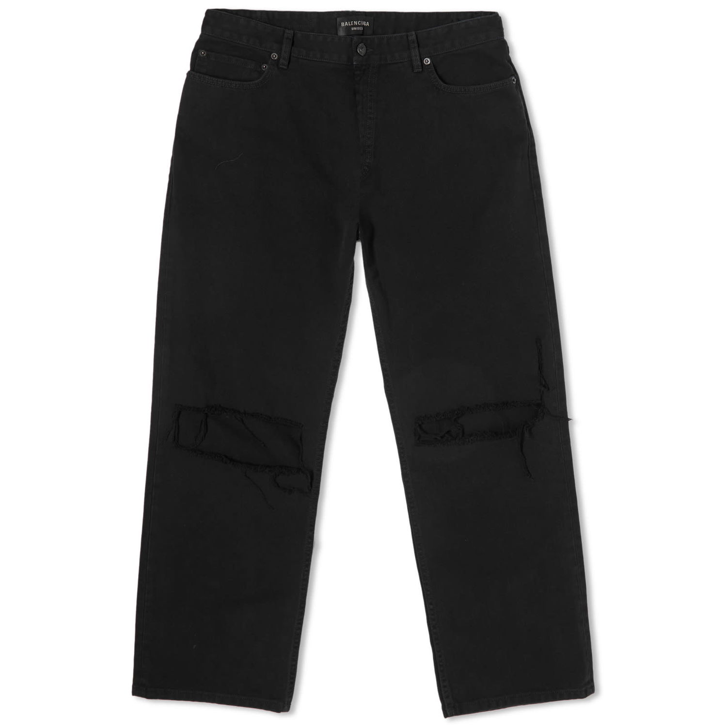 Bukser Balenciaga Ripped Loose Sort | 745149-TNW11-1700, 0