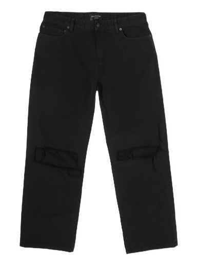 Bukser Balenciaga Ripped Loose Sort | 745149-TNW11-1700