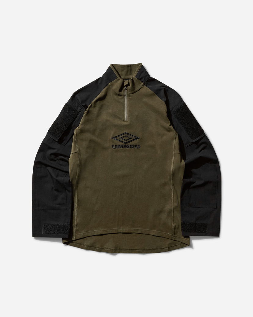 Sweatshirt Umbro Tactical Half Zip Sweatshirt Grøn | UBMW0254JY68 BLK0036