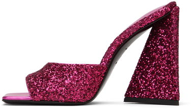 Skopleje The Attico Attico Devon Glitter Mules Lyserød | 227WS000 G001, 2