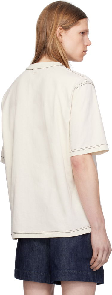 T-shirt AMI AMI Paris Signature Cotton T-Shirt Beige | HTS029.JE0118, 2