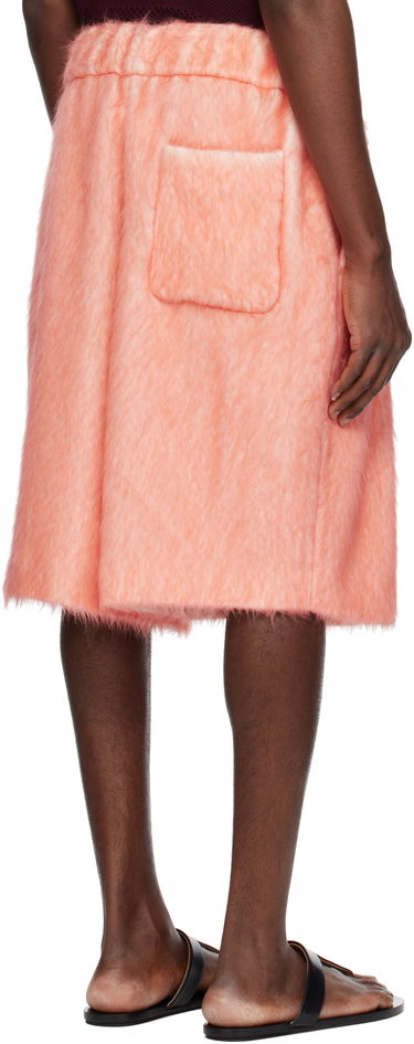 Shorts Dries Van Noten Dries Van Noten Pleated Shag-Knit Shorts Orange | 251-020953-1443, 2