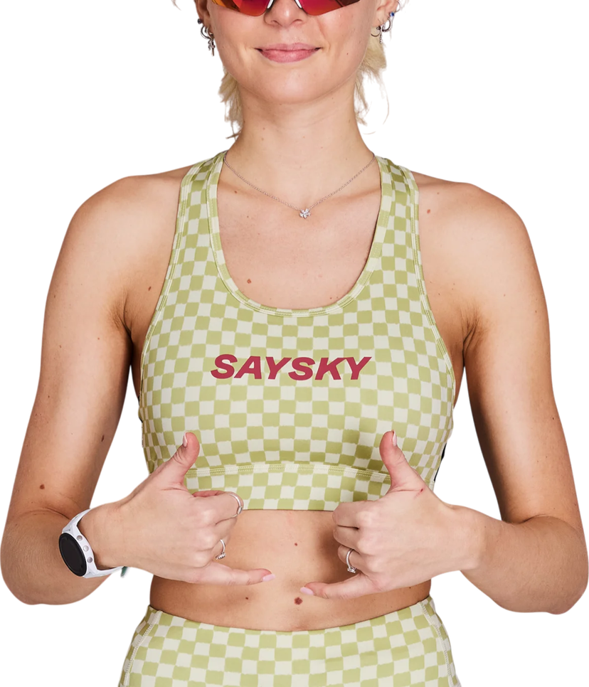 Bh Saysky Saysky Checker Combat Sports Bra Grøn | nwrsb30c1034