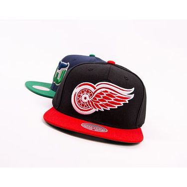 Kasket Mitchell & Ness Detroit Red Wings Two Tone Snapback Hat Rød | HHSS5367-DRWYYPPPBKRD, 3