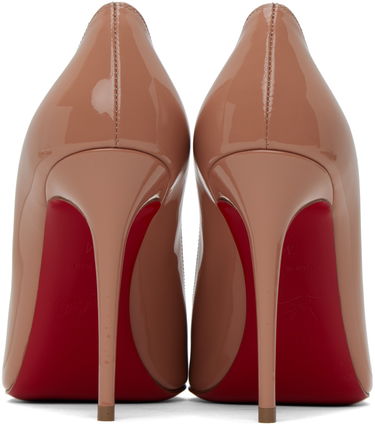 Smykker Christian Louboutin Christian Louboutin Kate 100 Patent Leather Pumps Beige | 3191411, 1