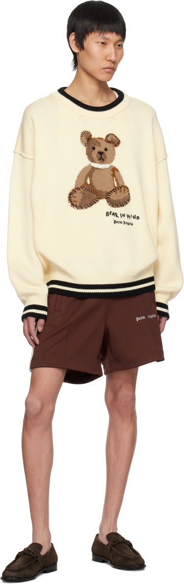 Sweater Palm Angels Palm Angels 'Bear in Mind' Knit Sweater Beige | PMHE007S25KNI0010360, 3
