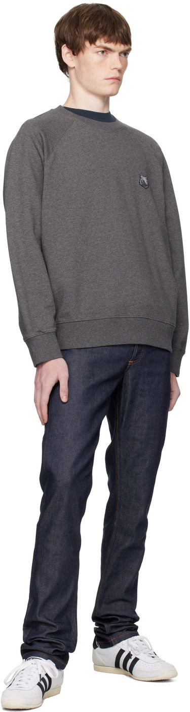 Sweatshirt MAISON KITSUNÉ Maison Kitsuné Fox Head Patch Oversize Sweatshirt Grå | PM00306KM0340, 3