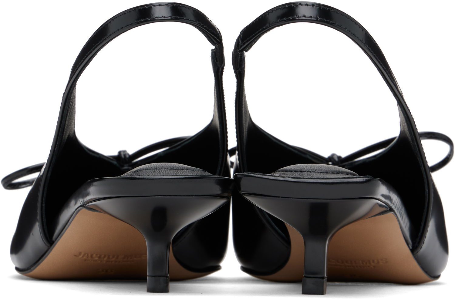 Sneakers og sko Jacquemus Les Sculptures 'Les slingbacks Cubisto basses' Heels "Black" Sort | 24E241FO138-4036, 1