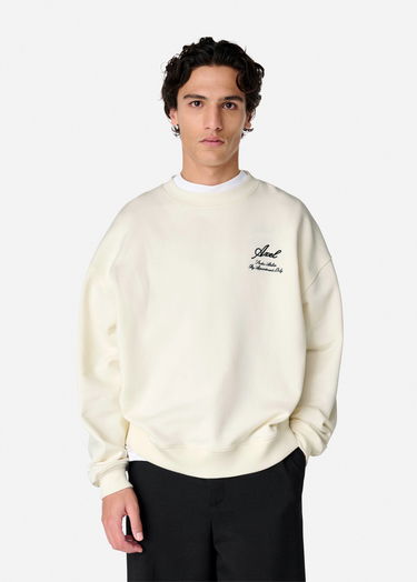 Sweatshirt AXEL ARIGATO Cream Relaxed-Fit Sweatshirt Hvid | A3000001, 2