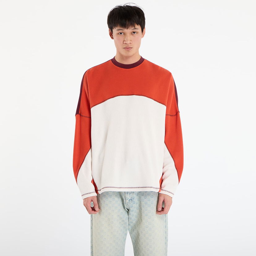 Sweater adidas Originals La Cienega Sports Waffle Knit Color Block Long-Sleeve Top Flerfarvet | JX6138
