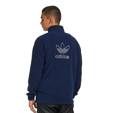 Sweatshirt adidas Originals Trefoil Teddy Fleece Jacket Mørkeblå | HK7296, 1