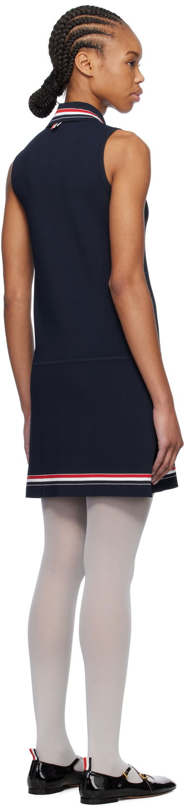 Kjole Thom Browne Thom Browne Tennis Polo Minidress Mørkeblå | FKD174A-Y5502, 2
