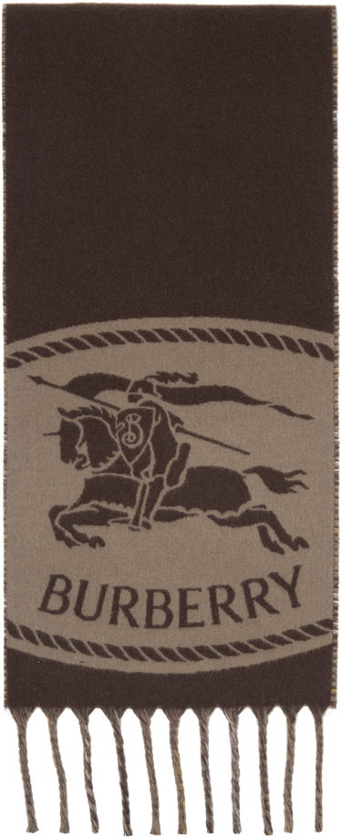 Tørklæde Burberry Burberry Reversible Knight Stamp Scarf Brun | 8109747, 0