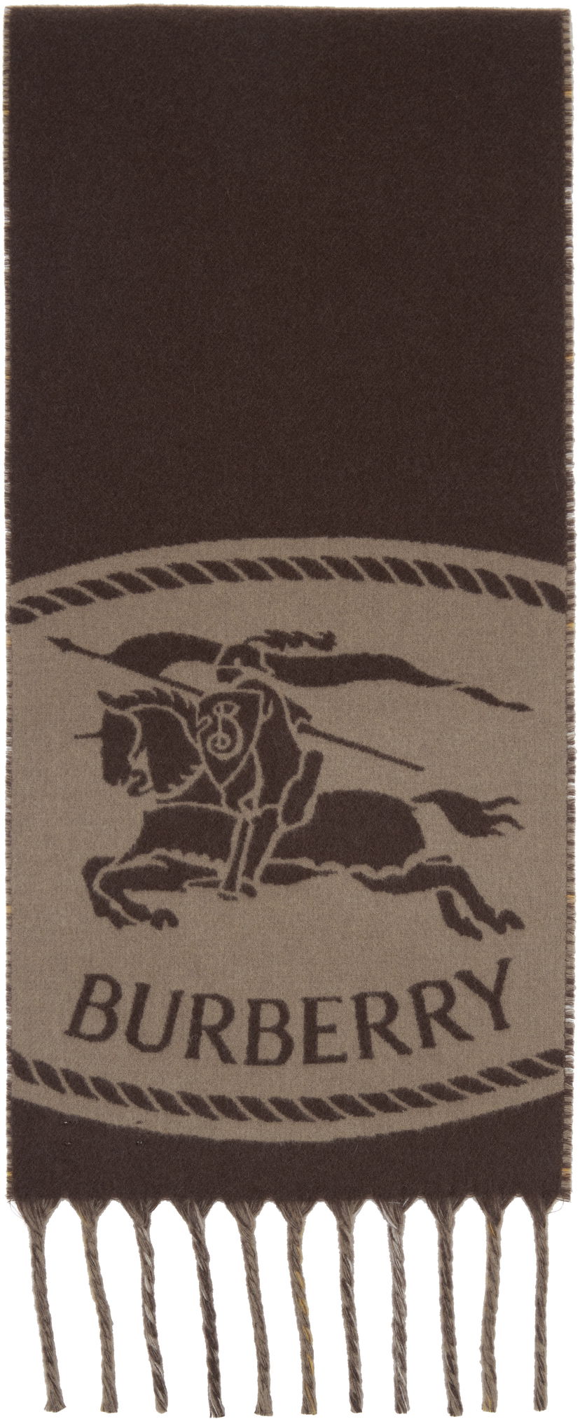 Tørklæde Burberry Burberry Reversible Knight Stamp Scarf Brun | 8109747