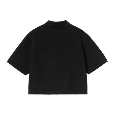 Polo skjorte Carhartt WIP Carhartt WIP Script Short Sleeve Cropped Polo Sort | I034553_7, 1