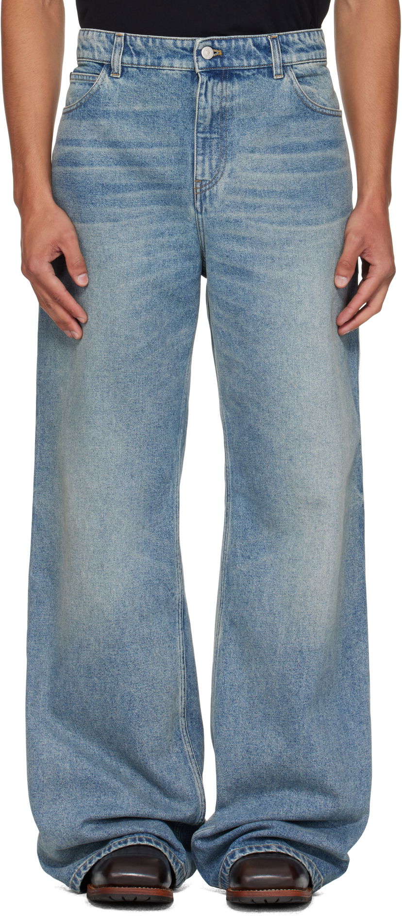 Jeans Courrèges Courrèges Hammer Baggy Jeans Blå | VESDPA241DE0041