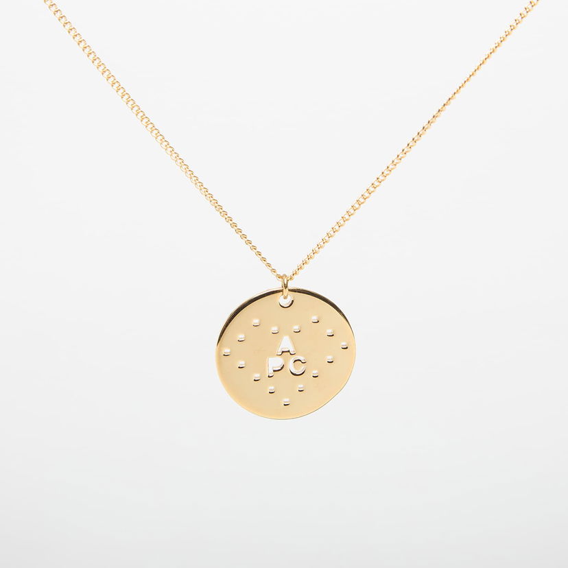 Halskæde A.P.C. A.P.C. Eloi Dotted Disc Pendant Necklace Metalisk | MEAEC-M70868 RAA