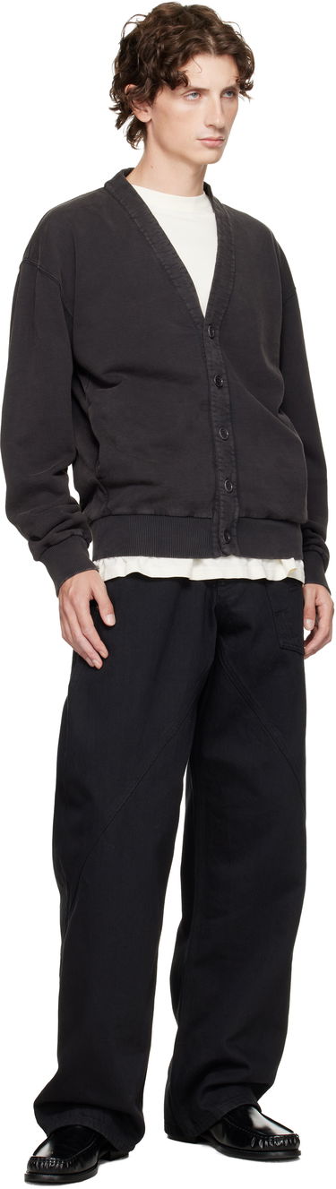 Sweater JW Anderson JW Anderson Garment-Dyed Cardigan Sort | JW0246-PG1842, 3