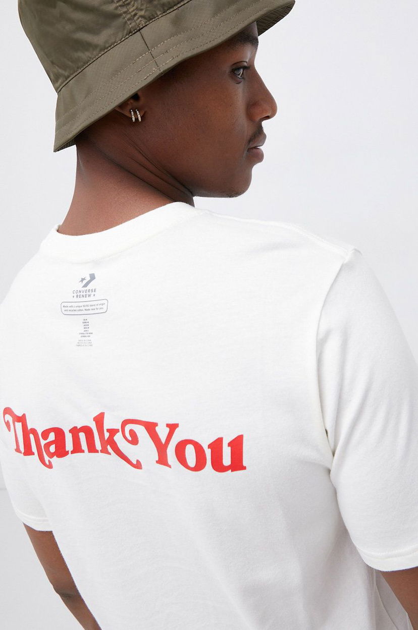 T-shirt Converse Converse Thank You Graphic T-Shirt Hvid | 10019650.A02