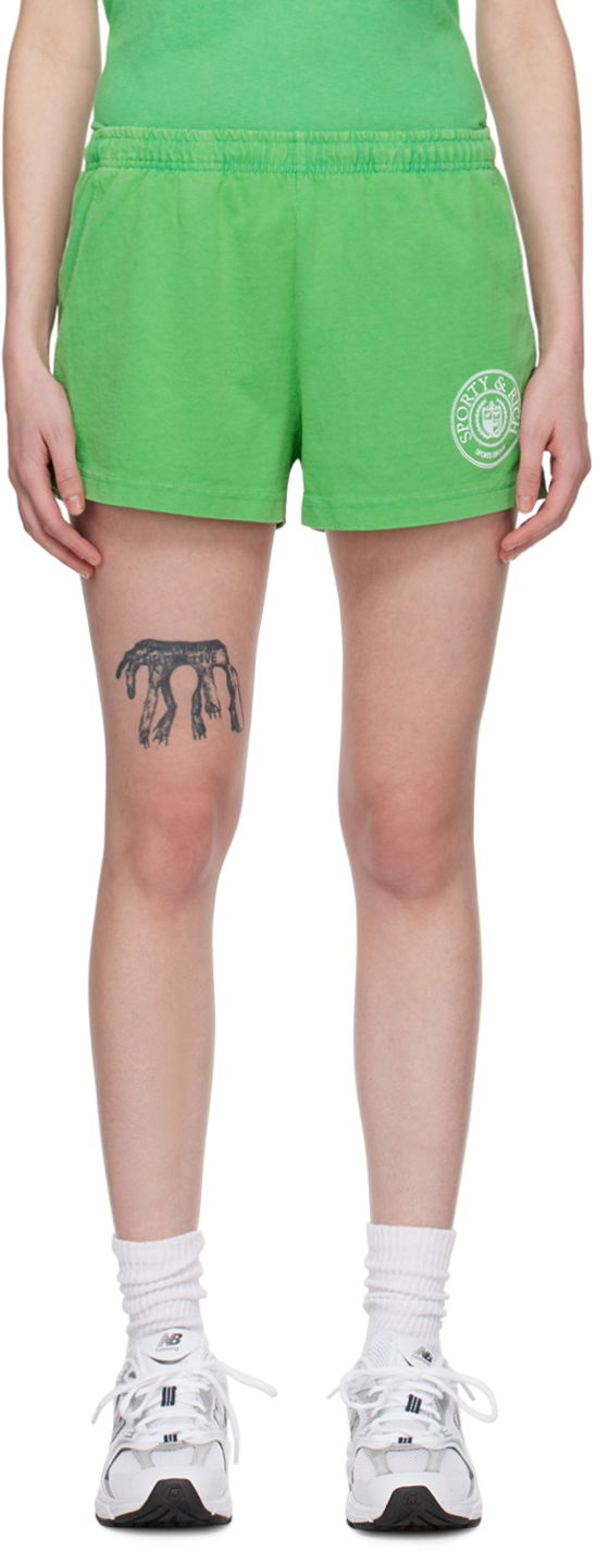 Shorts Sporty & Rich Connecticut Crest Shorts Grøn | SHAW2314VE