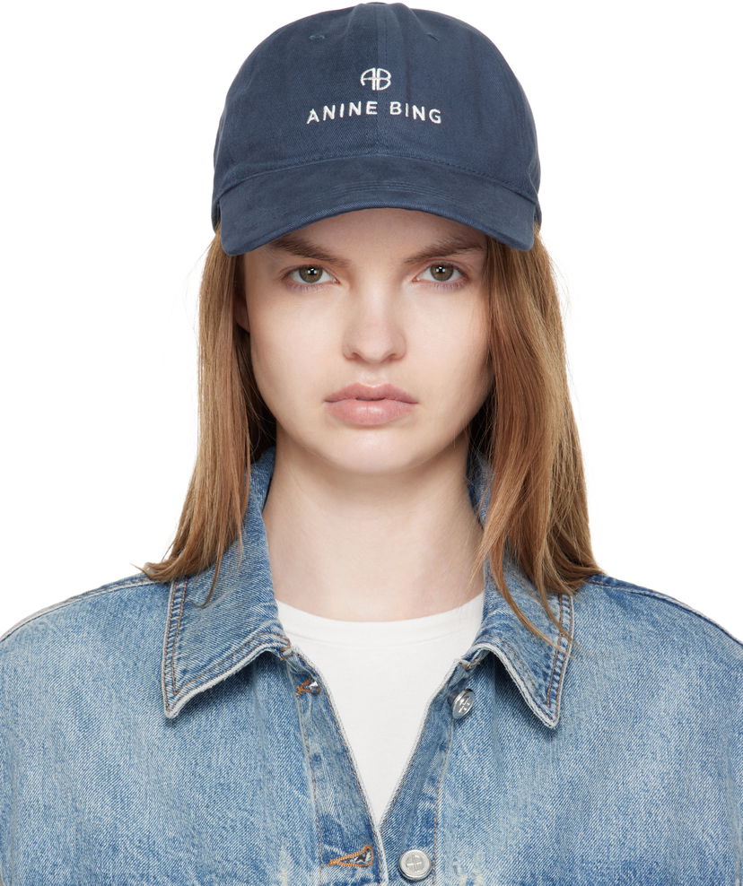 Kasket Anine Bing Anine Bing Jeremy Baseball Cap Mørkeblå | A-12-9084-BEL26