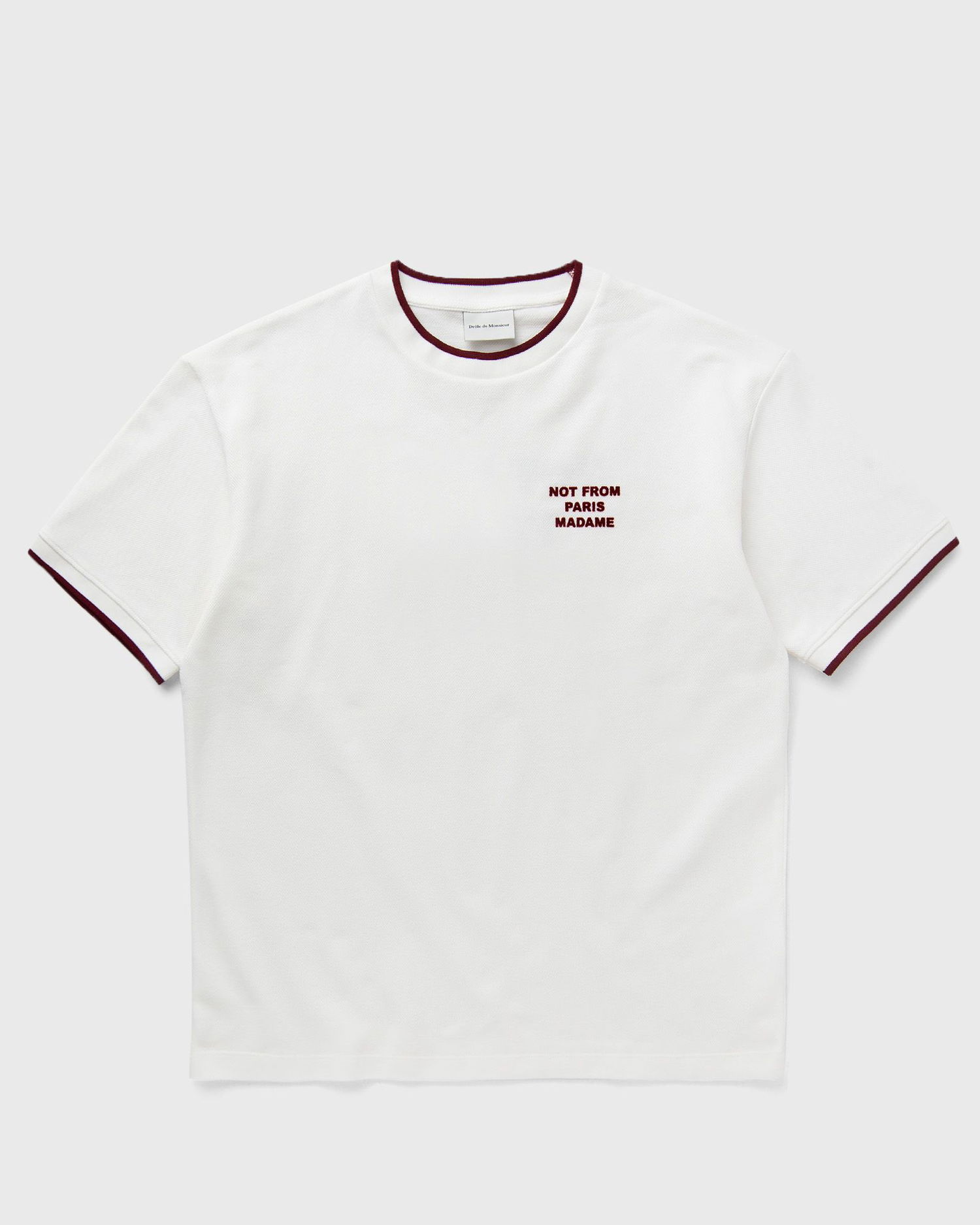 T-shirt Drôle de Monsieur Slogan PiquÈ T-shirt Hvid | H-TS262-CO167-OW, 0