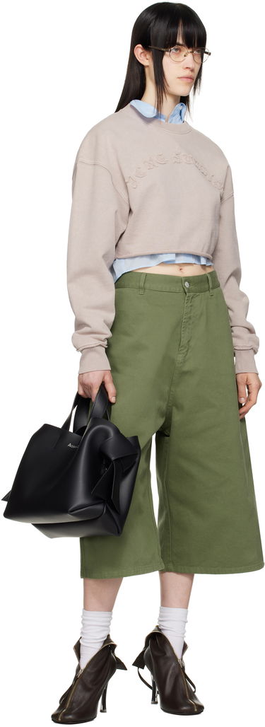 Sweater Acne Studios Acne Studios Cropped Logo Sweatshirt Lyserød | AI0158-, 3
