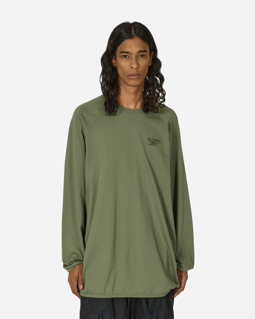 T-shirt Reebok Hed Mayner Oversized Raglan Longsleeve T-Shirt Army Green Grøn | RMAA00BC99JER0015500