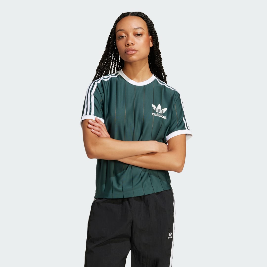 T-shirt adidas Performance Adicolor 3-Stripes Pinstripe T-Shirt Grøn | IY7230, 0