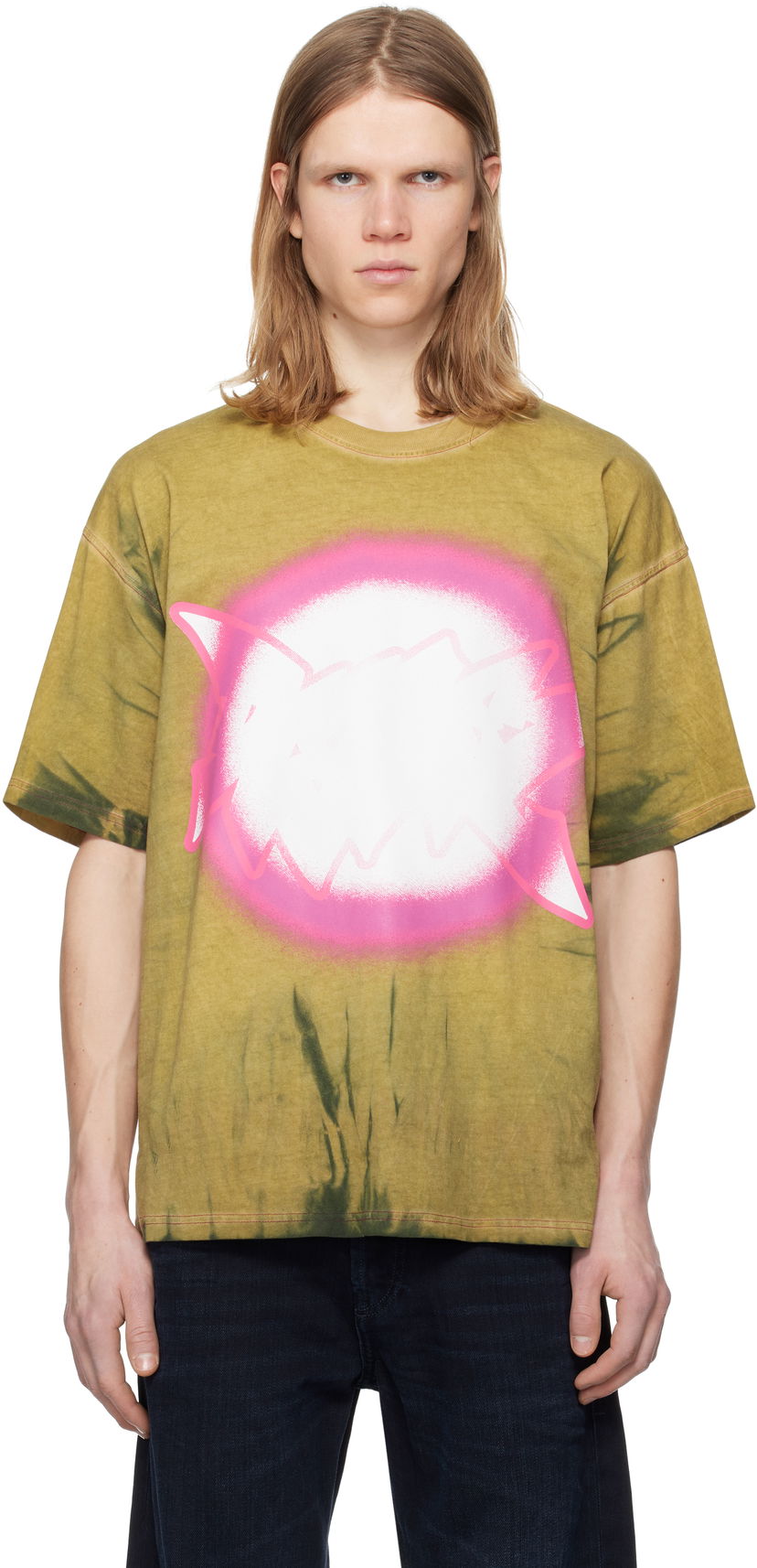 T-shirt Diesel Diesel T-Boxt-R24 Tie-Dye Graphic T-Shirt Grøn | A16137-0EGBD-7BDA